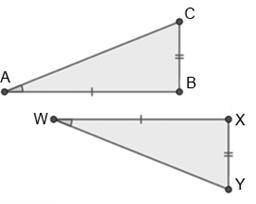 Which of the following pairs of triangles can be proven congruent by ASA?

A. (Image 1)
B. (Image