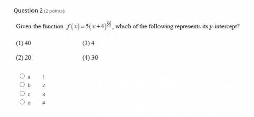 Algebra II Question Two 4-2 HW