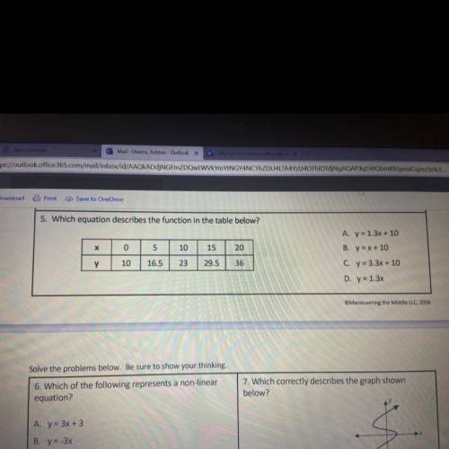 What is the answer for number five