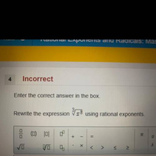 Rewrite the expression using rational exponents