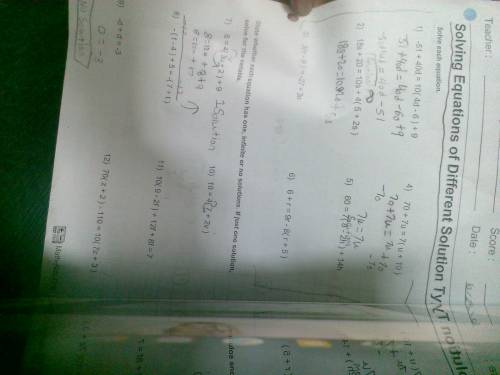 Solving equations of different solution types help please