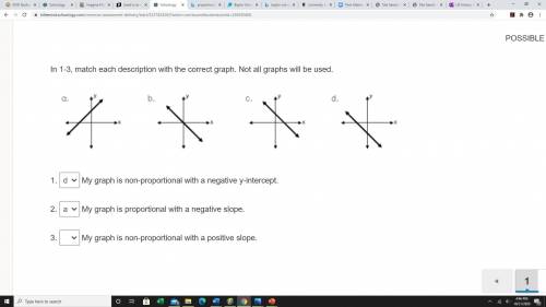 In 1-3, match each description with the correct graph. Not all graphs will be used.

1. 
My graph