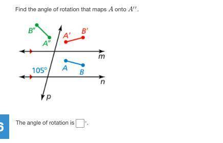 Find the angle of rotation that maps A onto A′′.