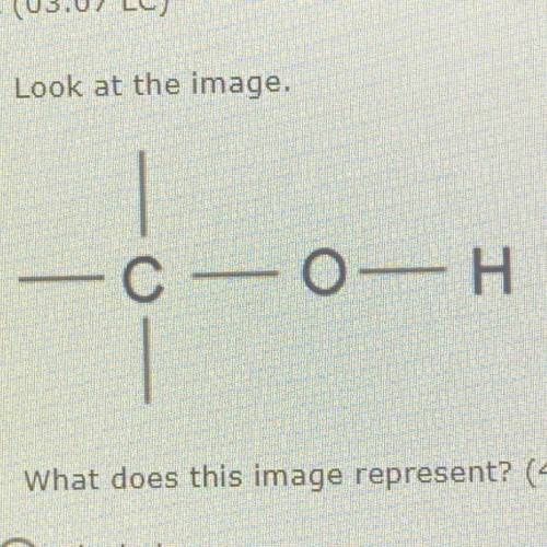 What does this image represent?

a) alcohol group
b) carbonyl group
c) ether group
d) hydroxyl gro
