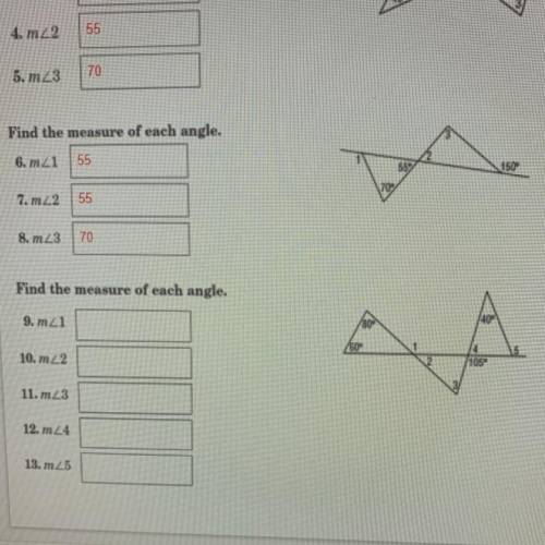 The answers for 9, 10, 11, 12, 13
