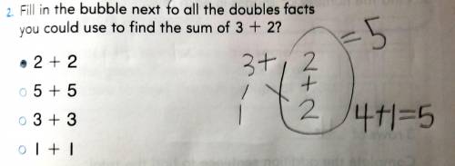 The best answer that will no confuse kids will be 2+2 due to kids are teached that has to discompos