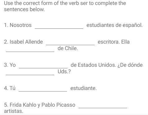 Need help with spanish