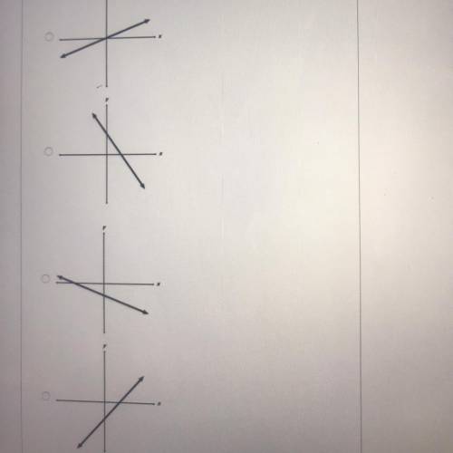 Who’s is a graph Line with a negative slope and positive y-intercept