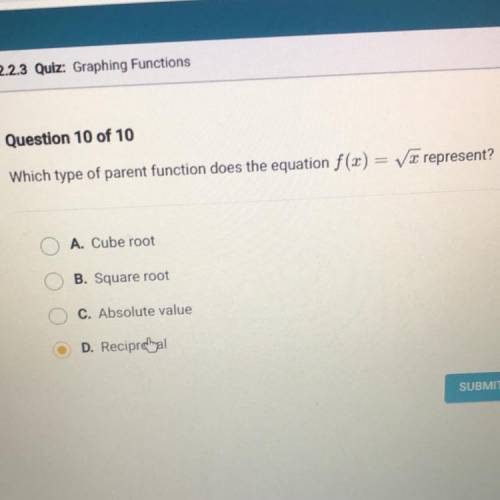 Which type of function does the equation represents