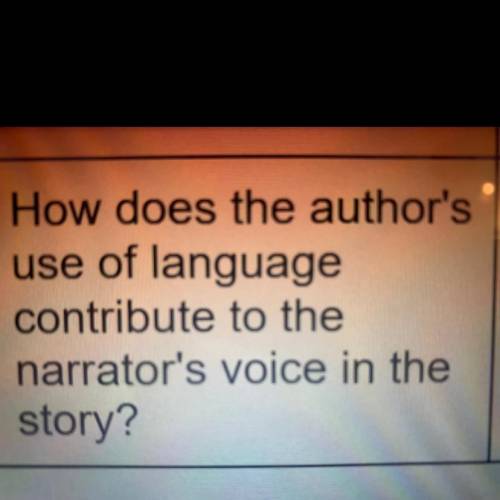 How does the authors use of language contribute to the narrator’s voice in the story?