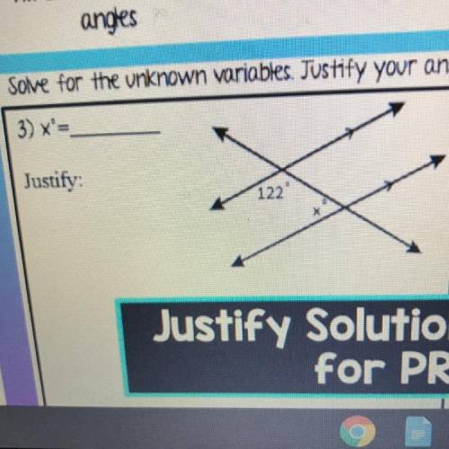 HELP ASAP
3) x'=
Justify:
122
X