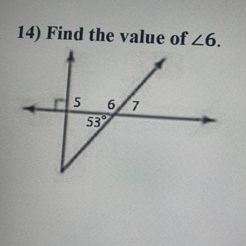 What is the value of angle 6