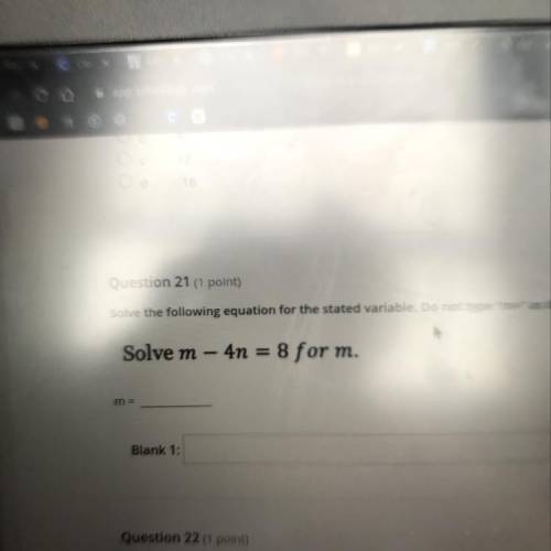 Solve for m please I will give brainliest