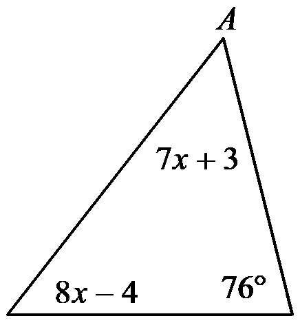 Find the measure of angle A .