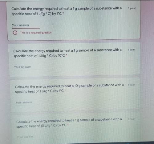 anyone know any of these or how to do it? it's about specific energy or something :( report cards a