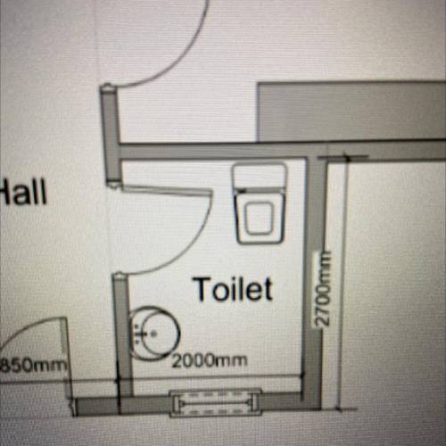 Find the area of the bathroom/toilet