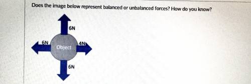 Does the image below represent balanced or unbalanced forces ? How do you know ? please help

( ma