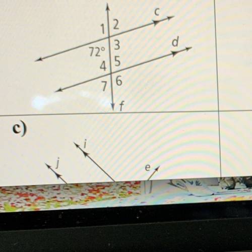 Identify all the numbered angles congruent to given angle . Explain