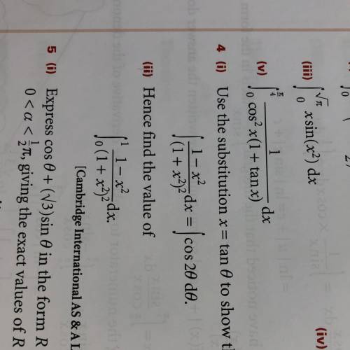What is the answer to question 4 i and ii ??