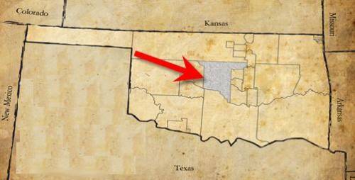 PLEASE HURRY

The arrow is pointing to an area known as the __________.
A. Indian Territory
B.