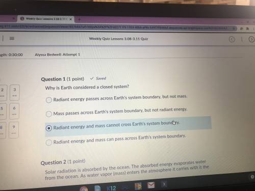 Why is earth considered a closed system