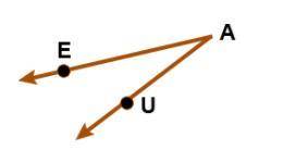 Which expression can be used to name the angle below?

∠AUE
∠U
∠A
∠UEA