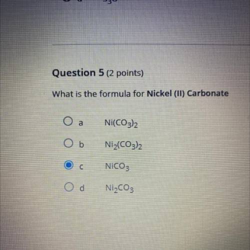 What is the formula for nickel (II) carbonate
