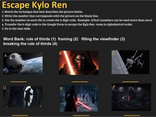 Kylo Ken Room

Insert the code from the Kylo Ren Room to escape. Can you use the force to escape f