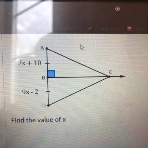 Help need to find the value of x triangle