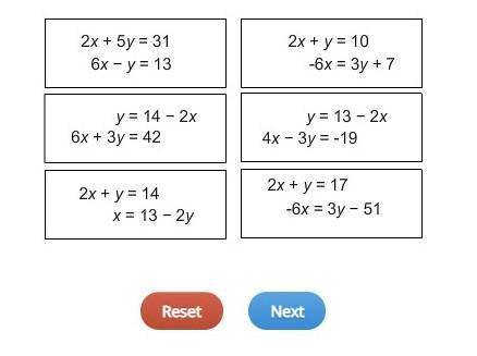 Which systems of equations have infinite solutions?
