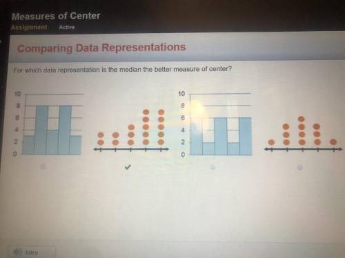 For which data representation is the median the better measure of center?