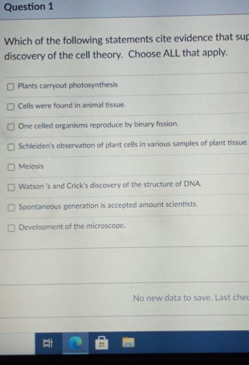 Which of the following statements cite evidence that supports or led to the discovery of the cell t