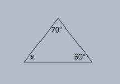 Find the value of x in the triangle below.
