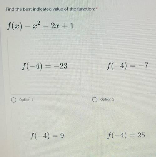 Find the best indicated value of the function, please help me