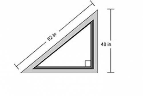 What is the length of the third side of the window frame below?

A. 10 inches
B. 12 units
C. 16 un