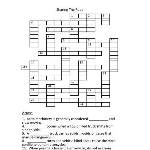 I’m doing this word puzzle for drivers ed and I need help