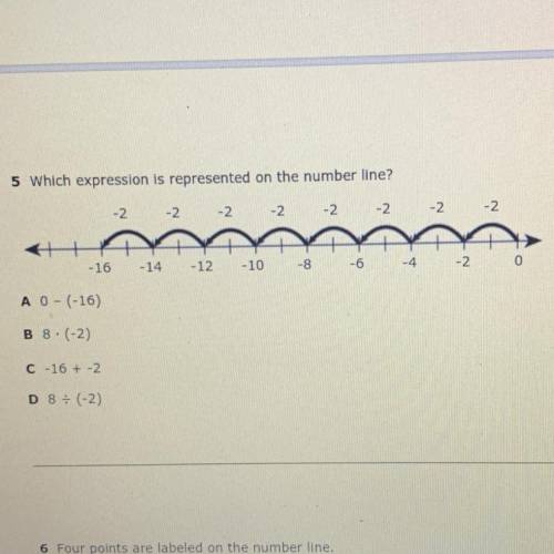 5 Which expression is represented on the number line?
ASAP
