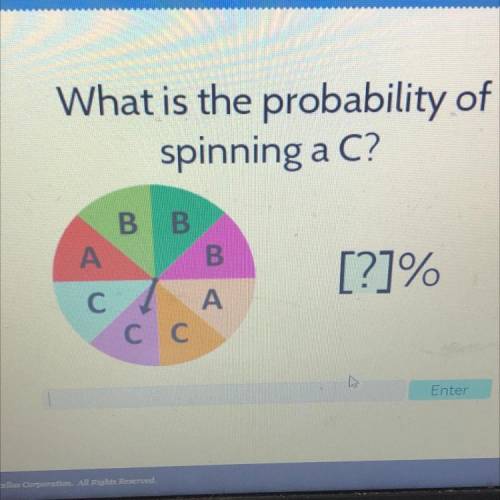 What is the probability of spinning a C