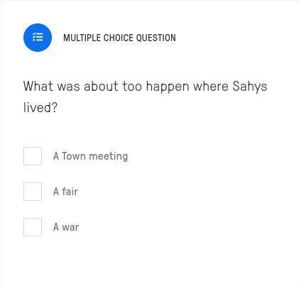 What was about to happen where Sahys lived?