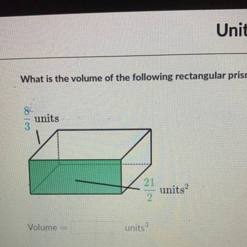 Hheleoghelp what is the volume of the following rectangular prism?