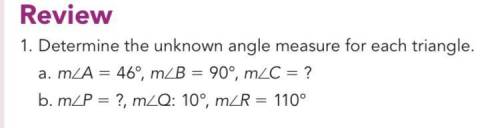 Determine the unknown angle measure 8th grade