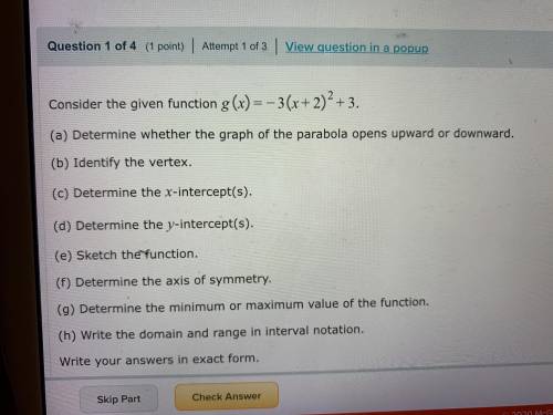 Consider the given function g(x)=-3(x+2)^2+3