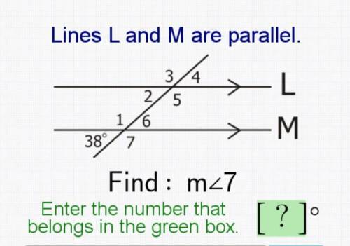 Lines L and M are parallel find M7