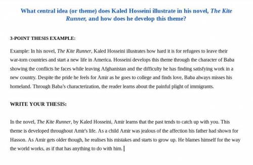 (for the kite runner, by kaled hosseini) can someone write me an intro paragraph, using the last pa