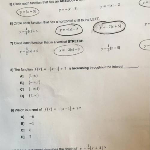 I need help with #8 Please explain! Thank you ;)