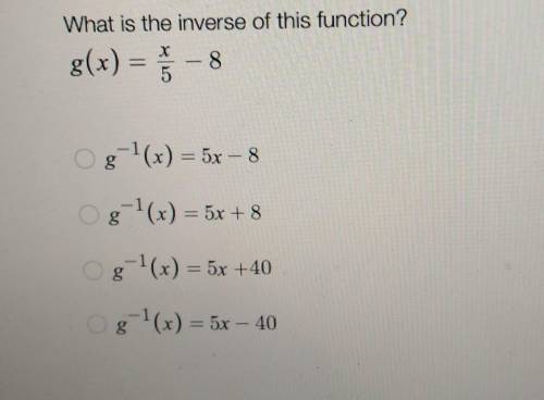 What is the inverse of this function?