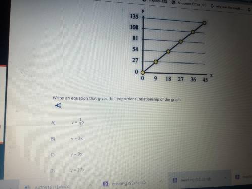Write and equation that give the proportional relationship of the graph