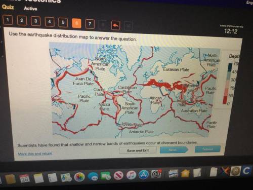 Use the earthquake distribution map to answer the question a.between the South American and African