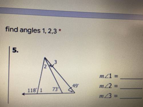 Find angles 1,2,3. Pls help me I’m lost