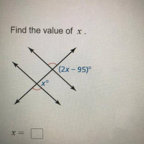 Find value for x.................
.